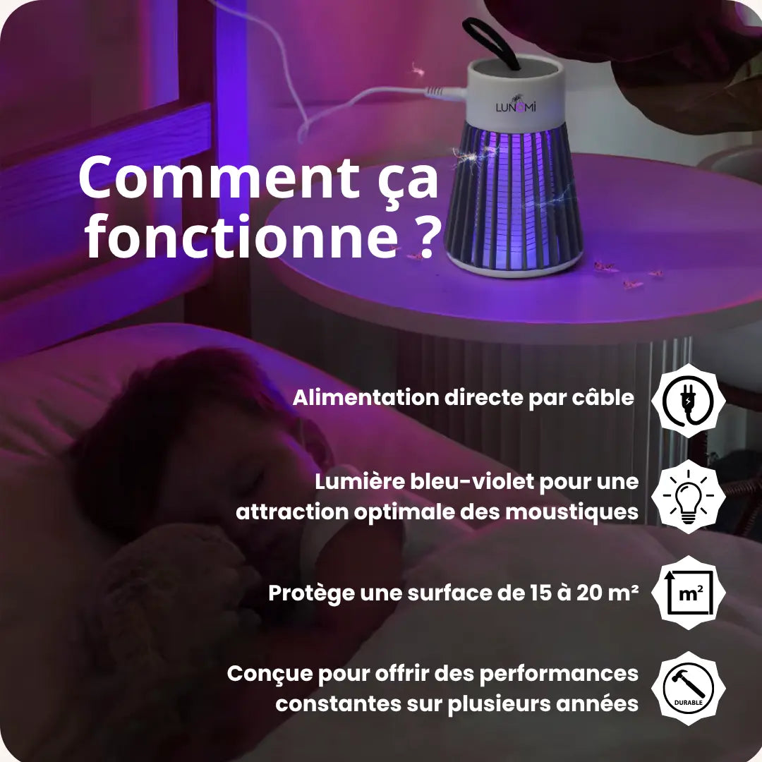 Lunomi® - Lampe Anti-Moustique Radical